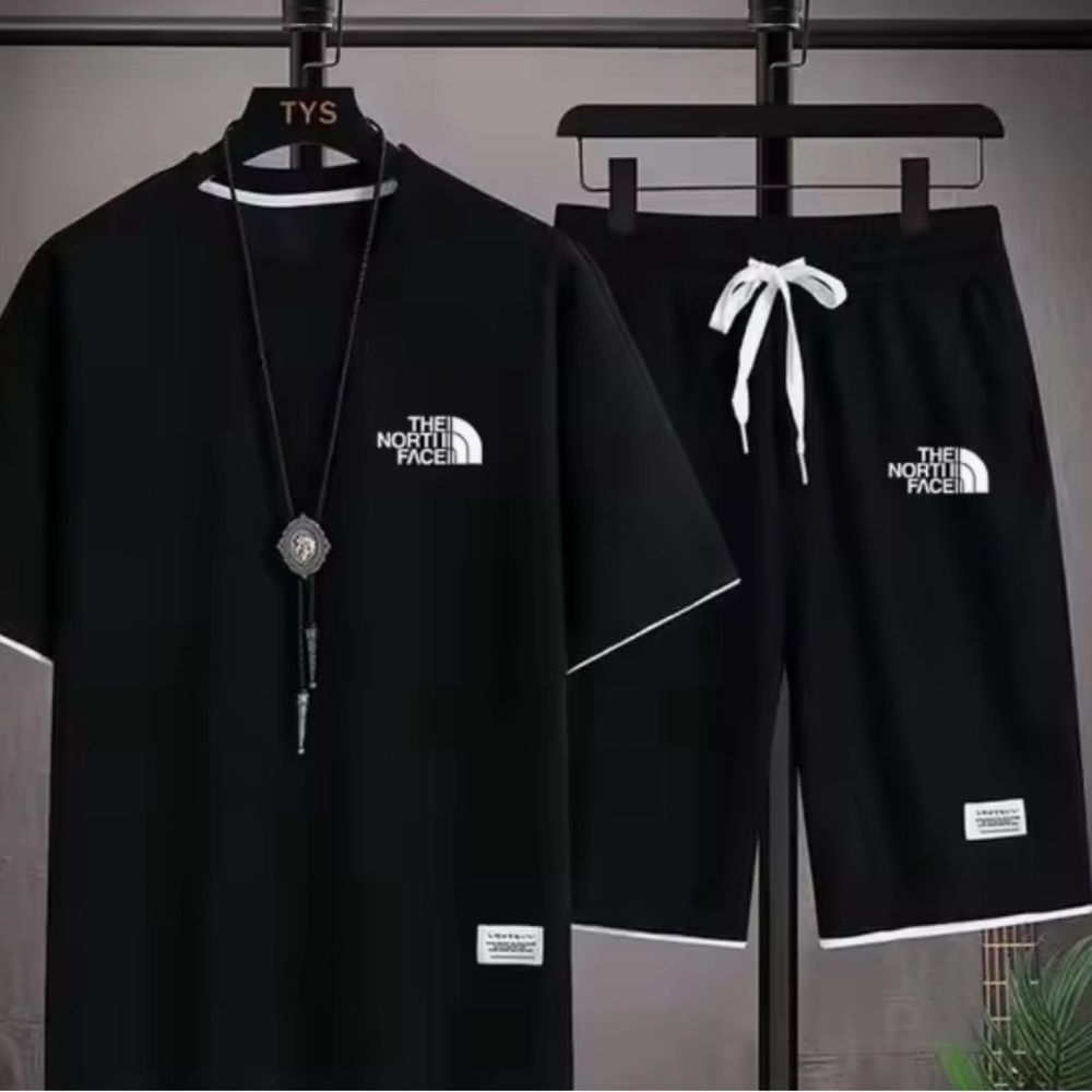 The North Face Black T-Shirt and Shorts Set